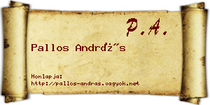 Pallos András névjegykártya
