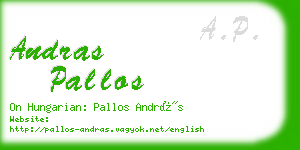 andras pallos business card